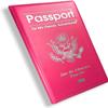 Pennybandz Penny Passport to My Penny Adventures - Souvenir Pressed Penny Passport Holds 48 Coins - Vegan Leather - Every Book Ordered Comes with a Mystery Pressed Penny as a Gift (Pink Bubble Gum) view 1