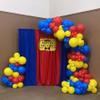16Feet Balloons Arch Garland Kit 100PCS Red Blue Yellow Balloon Kit for Super Boy Father's Birthday Father's Day Baby Shower Decorations Graduation Decorations view 1