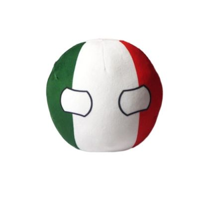 Bisavch Plushies Polandball 3.5 Inches Plush Toy Country Ball Anime Cosplay Countryball Mini Pillow Cushion Key Ring Home Decor,Italy