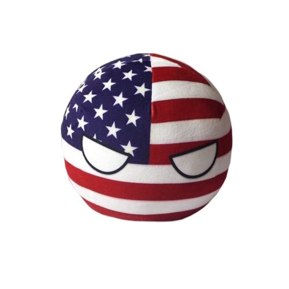 Bisavch Plushies Polandball 7.9 Inches Plush Toy Country Ball Anime Cosplay Mini Pillow Cushion Countryball Home Decor,America B