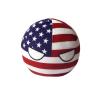 Bisavch Plushies Polandball 7.9 Inches Plush Toy Country Ball Anime Cosplay Mini Pillow Cushion Countryball Home Decor,America B view 1