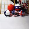 Bisavch Plushies Polandball 3.5 Inches Plush Toy Country Ball Anime Cosplay Countryball Mini Pillow Cushion Key Ring Home Decor,Portugal view 3