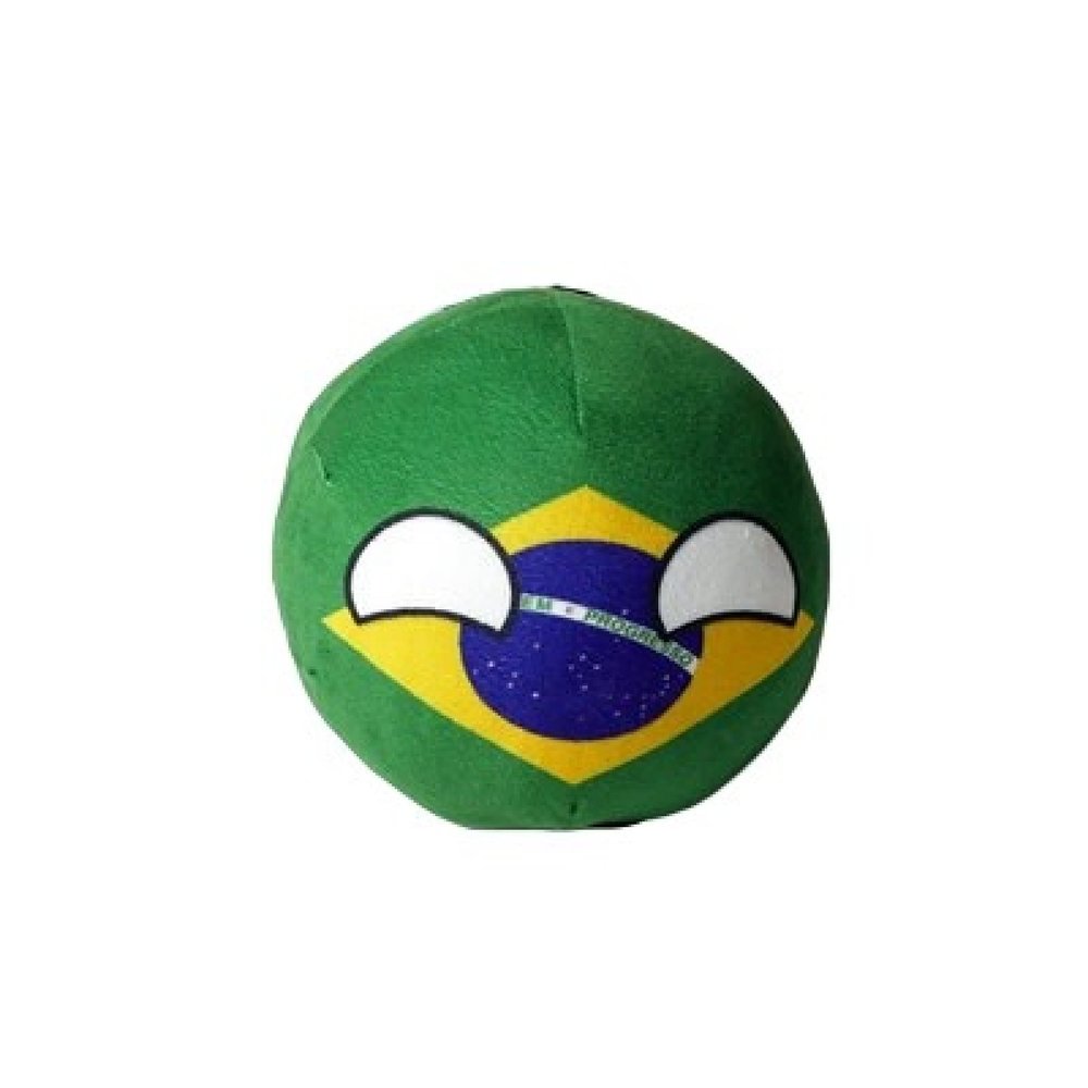 Bisavch Plushies Polandball 3.5 Inches Plush Toy Country Ball Anime Cosplay Countryball Mini Pillow Cushion Key Ring Home Decor,Brazil