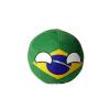 Bisavch Plushies Polandball 3.5 Inches Plush Toy Country Ball Anime Cosplay Countryball Mini Pillow Cushion Key Ring Home Decor,Brazil view 1