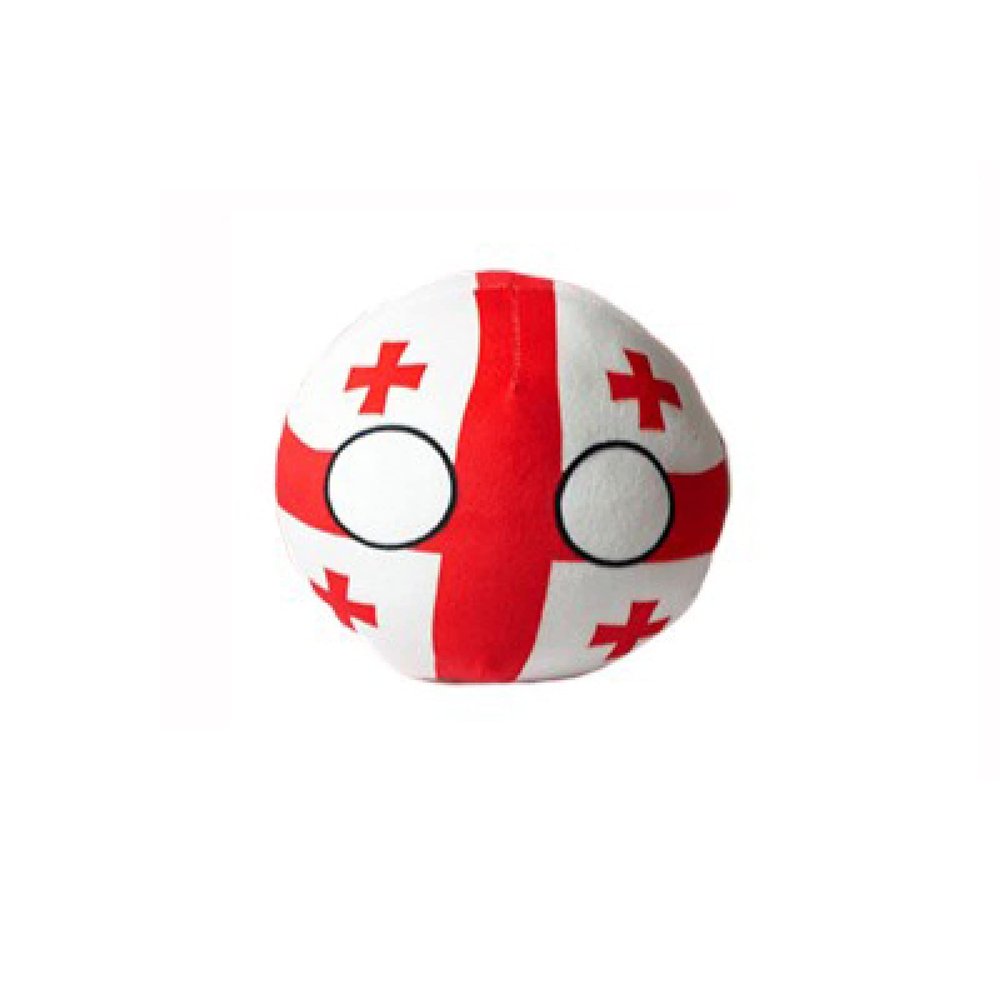 Bisavch Plushies Polandball 3.5 Inches Plush Toy Country Ball Anime Cosplay Countryball Mini Pillow Cushion Key Ring Home Decor,Georgia