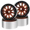 ShareGoo 4PCS Metal 2.2" RC Crawler Beadlock Wheels 35mm Compatible with 1/10 Traxxas TRX4 Axial SCX10 Wraith 90048 90018 RR10 RC Crawler Car (Orange) view 2