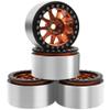 ShareGoo 4PCS Metal 2.2" RC Crawler Beadlock Wheels 35mm Compatible with 1/10 Traxxas TRX4 Axial SCX10 Wraith 90048 90018 RR10 RC Crawler Car (Orange) view 3