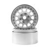 4PCS ShareGoo Metal 1.9 inch Beadlock Wheel Rims Set Wheel Hubs 12mm Hex Compatible with Traxxas TRX4 Axial SCX10 SCX10-II 90046 SCX10-III AXI03007 D90 Gen8 1/10 RC Crawler (Silver) view 4