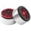 4PCS ShareGoo Metal 1.9 inch Beadlock Wheel Rims Set Wheel Hubs 12mm Hex Compatible with Traxxas TRX4 Axial SCX10 SCX10-II 90046 SCX10-III AXI03007 D90 Gen8 1/10 RC Crawler (Black & Red) view 4