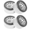 4PCS ShareGoo Metal 1.9 inch Beadlock Wheel Rims Set Wheel Hubs 12mm Hex Compatible with Traxxas TRX4 Axial SCX10 SCX10-II 90046 SCX10-III AXI03007 D90 Gen8 1/10 RC Crawler (Black & Silver) view 1