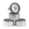 4PCS ShareGoo Metal 1.9 inch Beadlock Wheel Rims Set Wheel Hubs 12mm Hex Compatible with Traxxas TRX4 Axial SCX10 SCX10-II 90046 SCX10-III AXI03007 D90 Gen8 1/10 RC Crawler (Black & Silver) view 2