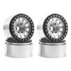 4PCS ShareGoo Metal 1.9 inch Beadlock Wheel Rims Set Wheel Hubs 12mm Hex Compatible with Traxxas TRX4 Axial SCX10 SCX10-II 90046 SCX10-III AXI03007 D90 Gen8 1/10 RC Crawler (Black & Silver) view 3