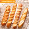 Joeabor 4pcs Artificial Bread Set, Realistic Fake Food for Display, Fake Bread for Decoration, Faux Baguette Food Props view 3