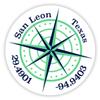 San Leon Texas 4-Inch Fridge Magnet Latitude Longitude Compass Design view 1