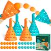 punkdog Pop and Catch Ball Game with 24 Balls and 4 Catch Launcher Baskets - Outdoor Indoor Game Activities, Christmas Beach Sport Summer Beach Toys for Kids Ages 4 5 6 7 8 10 12+ view 1