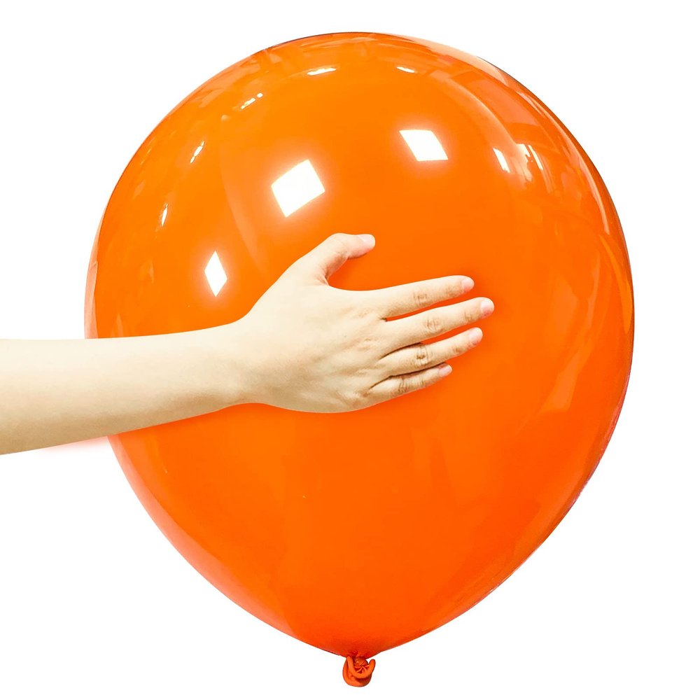 18 Inch Orange Balloons 12 Pack Large Latex Party Balloons Round Helium Balloon for Halloween Birthday Party Anniversary Festival Party Decorations (Orange Balloons 18 inch)
