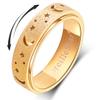 OreilleStar Anxiety Ring Spinner Fidget Thumb Ring Gold Stainless Steel Band Moon Star Fidget Toys Adults view 1