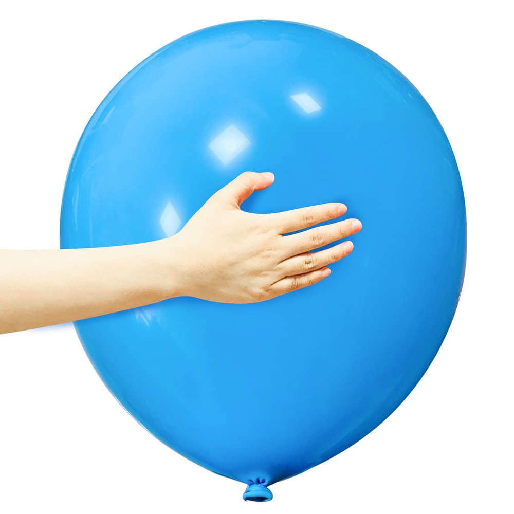 18 Inch Blue Balloons 12 Pack Large Latex Party Balloons Round Helium Balloon for Christmas Wedding Birthday Party Baby Shower Anniversary Festival Party Decorations (Blue Balloon 18 inch)