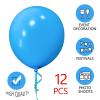 18 Inch Blue Balloons 12 Pack Large Latex Party Balloons Round Helium Balloon for Christmas Wedding Birthday Party Baby Shower Anniversary Festival Party Decorations (Blue Balloon 18 inch) view 2