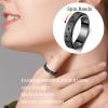 Anxiety Ring for Women Spinner Ring Fidget Ring Fidget Toys Adults Spinner Thumb Ring Anxiety Fidget Rings for Women Stainless Steel Anxiety Fidget Ring Men(Moon Star-Black, 10) view 3