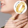 OreilleStar Anxiety Ring for Women Spinner Ring Stainless Steel Fidget Toys Adults Fidget Spinner Ring Fidgit Ring (Moon Star-Gold, 8) view 3