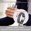Anxiety Relief Spinner Ring - Stainless Steel Fidget Ring for Women & Men view 2