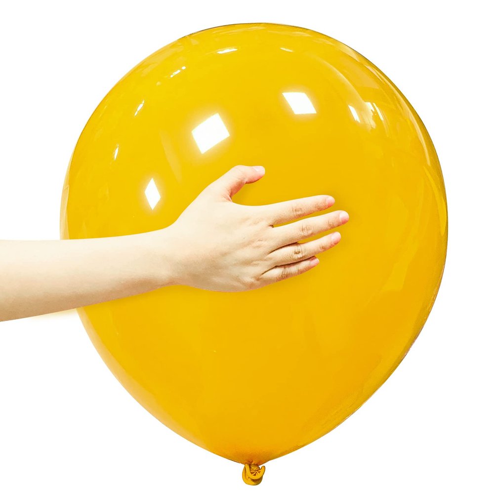 18 Inch Yellow Balloons 12 Pack Large Latex Party Balloons Round Helium Balloon for Wedding Birthday Party Baby Shower Engagement Anniversary Festival Party Decorations (Yellow Balloons 18 inch)