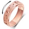 OreilleStar Anxiety Ring for Women Spinner Ring Fidget Toys Adults Stailess Steel Fidit for Men Moon Star Band Rose Gold Size 10 view 1
