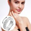 OreilleStar Anxiety Ring Spinner - Stainless Steel Fidget Ring for Women & Men, Silver, Size 6 view 2