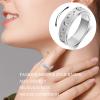 OreilleStar Anxiety Ring Spinner - Stainless Steel Fidget Ring for Women & Men, Silver, Size 6 view 3