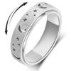 OreilleStar Anxiety Ring for Women Spinner Ring: Fidget Ring Spinner Rings for Anxiety Fidget Rings for Women Anxiety Fidget Toys Ring Adults Silver Size 7 view 1