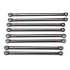 Aluminum Alloy Link Rod Linkage,plplaaoo 8Pcs Link Rod,RC Car Chassis Link Rod,313MM Wheelbase Upgrade Parts Link Rod Chassis Linkage Compatible with Axial SCX10 1/10 RC Car Crawler(Black) view 1