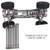 Aluminum Alloy Link Rod Linkage,plplaaoo 8Pcs Link Rod,RC Car Chassis Link Rod,313MM Wheelbase Upgrade Parts Link Rod Chassis Linkage Compatible with Axial SCX10 1/10 RC Car Crawler(Black) view 2