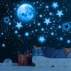 1049 Pieces Luminous Sticker Wall Decal Luminous Stars self-Adhesive Children's Room Wall Stickers Moon and Stars Fluorescent Wall Stickers, Stickers for Children's Rooms Girls Decorative view 1
