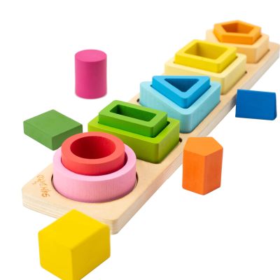 Symdiro Montessori Toys for 1 2 3 Year Old Boys Girls-Wooden Sorting & Stacking Toys for Baby Toddlers,Educational Shape Color Sorter Preschool Kids Gifts