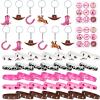 HyDren 48 Pcs Cowgirl Birthday Party Favors Including Cowgirl Bracelets Horse Wristbands Acrylic Keychains and Round Stickers Western Party Favors Cowboy Themed Gifts view 1
