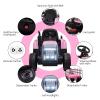 12V Kids Ride On Tractor with Trailer & Remote Control, Toddler Battery Powered Electric Vehicle, Slow Start 7LED Headlights USB Music Player 2+1 Gear Shift, Pink, 35W/ EVA Tire view 3