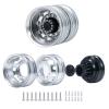 New 4pcs/Set Metal Rear Wheel Rims Hubs for 1/14th Tamiya Tractor Truck Climbing Trailer Cargo Upgrade Parts view 3