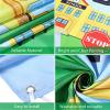 Charnoel School Bus Birthday Party Decorations Theme Happy Backdrop Banner 92 Pieces Blue Yellow White Balloon Kit for Kids Boys Girls Back to Supplies view 3