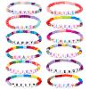 Bonuci 12 Pcs Kids Friendship Bracelets for Girls Motivational Letter Beads Bracelets Bulk for Girls Toddler Jewelry Gifts(Stylish) view 1