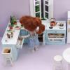 SXFSE Dollhouse Decoration Accessories, 1:12 Dollhouse Miniature 4 Pcs Wooden Kitchen Stove Sink Cabinet Set view 4