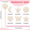 Chumia 42 Pcs Princess Fairy Wands Kit Include 28 Wooden Princess Wand, 6 Gem Stickers, 8 Ribbons, Birthday Party Supplies, Unfinished DIY Moon Butterfly Make Your Own Wand view 3