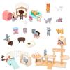 43 PCS Cat Pet Pretend Play Kids Toys&32 PCS Dog Figures Pet Pretend Play Toys Educational Toy for Girls and Boys view 2