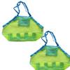 Beach Toy Mesh Bag 2pcs Large Mesh Beach Bag for Toys Sand Tote with Zipper for Child Swim Pool Travel view 1