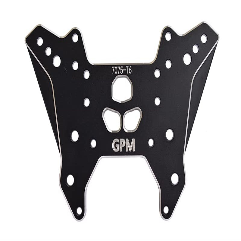1Pc Set Upgrades Aluminum 7075-T6 Front Damper Plate Arrma 1/7 Fireteam Tactical Unit 6S BlxARA7618 RC Cars by GPM (black)