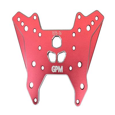1Pc Set Upgrades Aluminum 7075-T6 Front Damper Plate Arrma 1/7 Fireteam Tactical Unit 6S BlxARA7618 RC Cars by GPM (red)