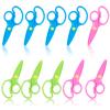 LOVESTOWN Kids Scissors, 10PCS Plastic Safety Scissors Preschool Training Scissors for Toddlers DIY Crafts Paper Cut Multi view 1