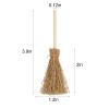 TUDACVTE Halloween Decorations Mini Witch Hats and Mini Broom Black and Purple Halloween Decorations for Halloween Party Birthday DIY Crafts Accessories, 6Pcs Black Witch Hats+6Pcs Broom Sticks view 3