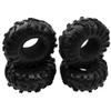 4Pcs ShareGoo Rubber 2.2" Crawler Mud Tires Snow Grappler Tyres OD 135mm Compatible with Axial SCX10 90047 D90 TF2 Tamiya CC01 Traxxas TRX4 1/10 RC Rock Crawler Rims Beadlock view 4