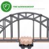 Train Bridge Model, Wooden Train Track Accessories Cross Railway Toys Train Scene Layout Props Toy for Kids Toddlers view 3